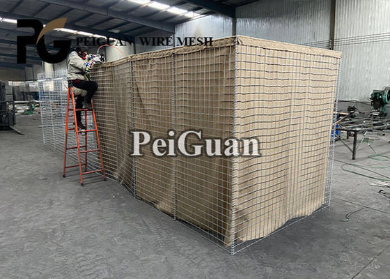 Sand Filled Gabion  Blast Wall Barrier For Military Defense / Flood Control